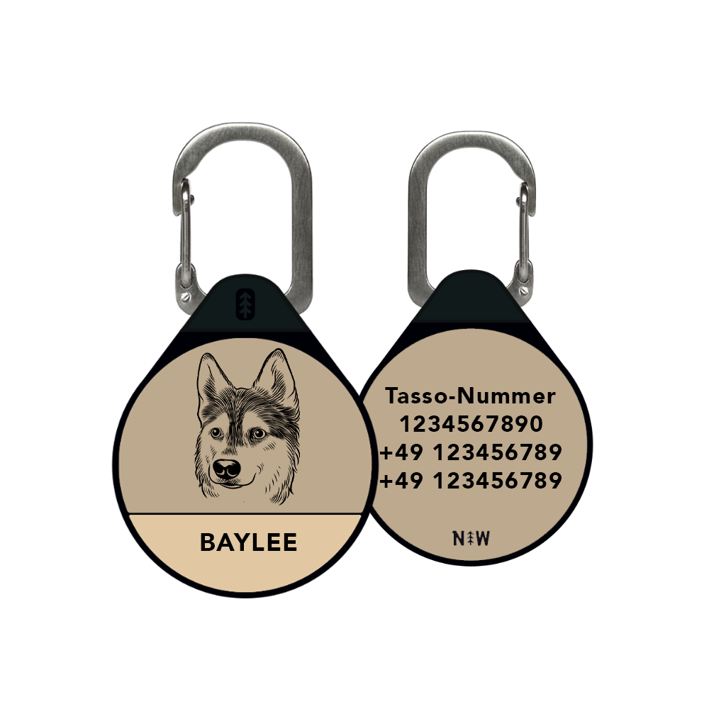 Custom Portrait - Silent Dog ID Tag