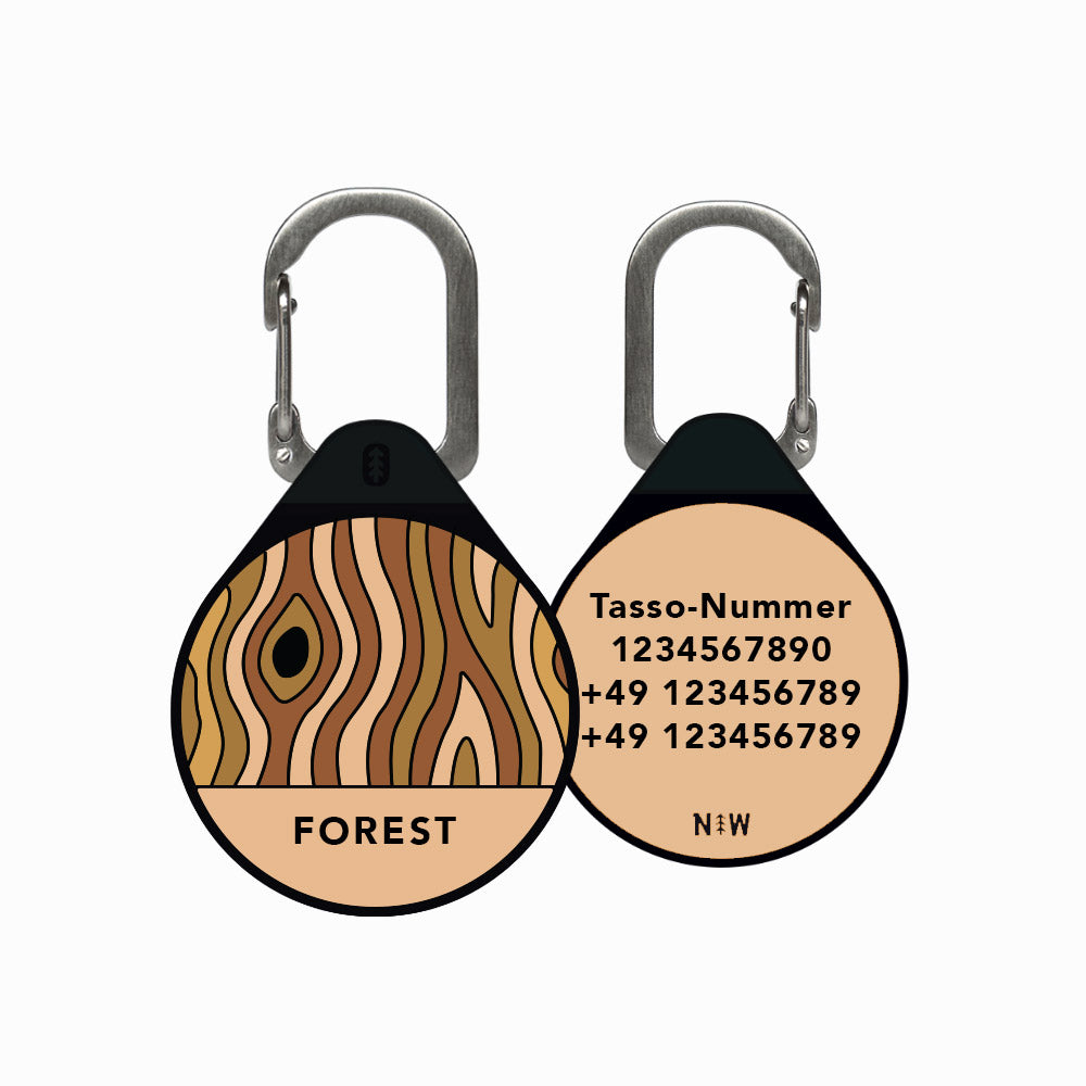 Woodgrain - Silent Dog ID Tag – Northwoofs