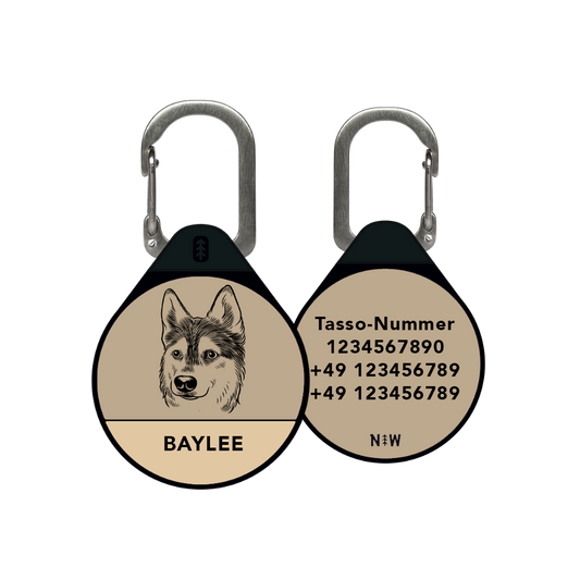 Custom Portrait - Silent Dog ID Tag
