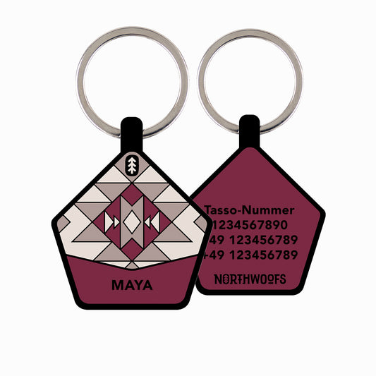 Burgundy Red - The Ultimate Silent Dog ID Tag