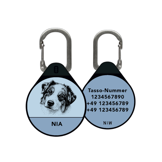 Instant Portrait - Silent Dog ID Tag