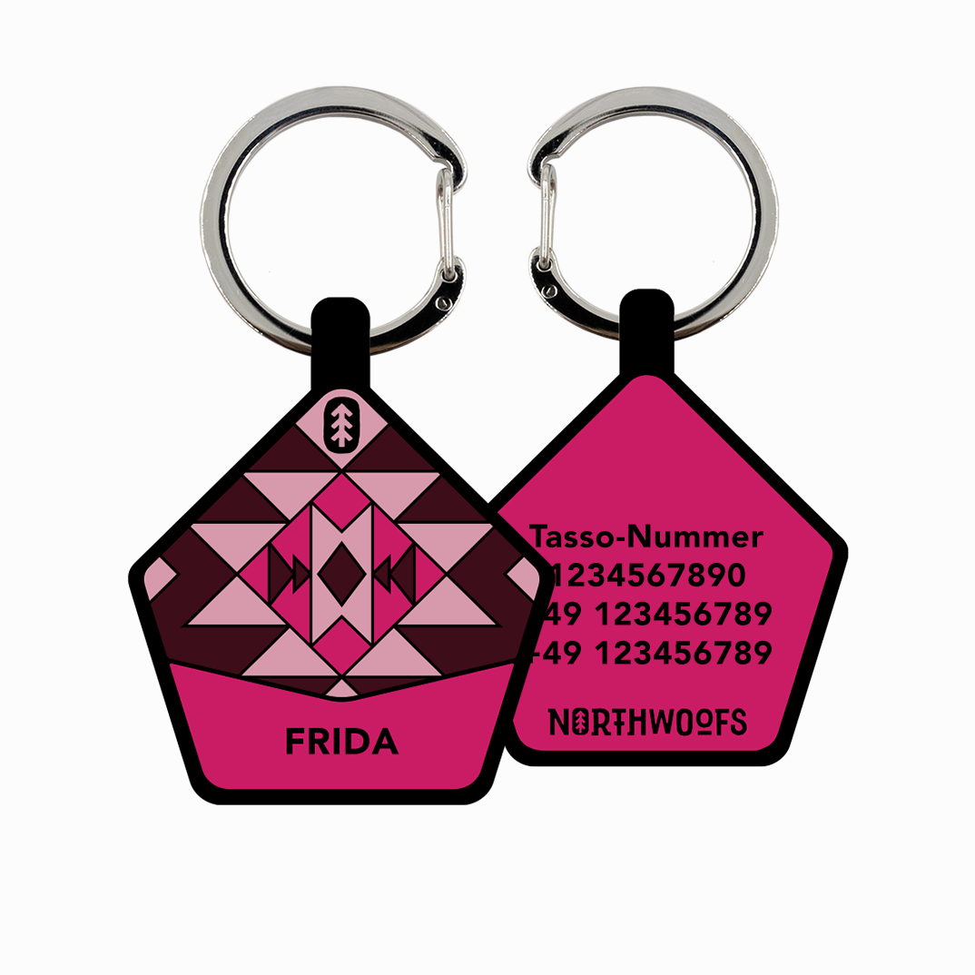 Macarenia Pink - The Ultimate Silent Dog ID Tag