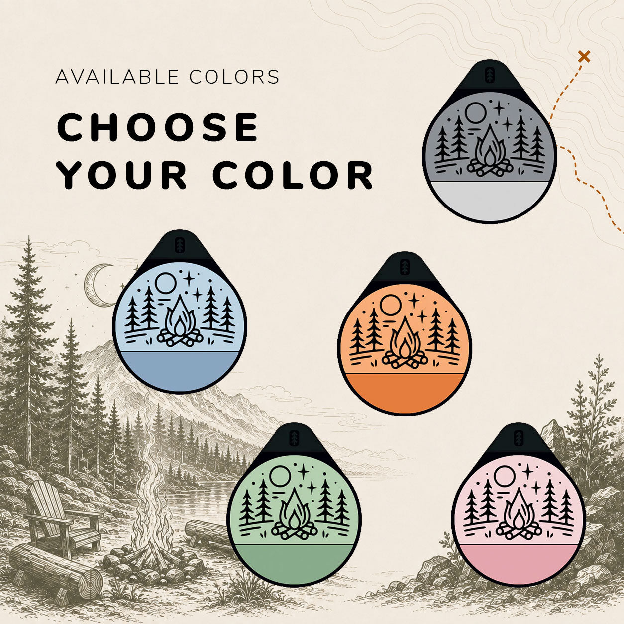 Campfire - Silent Dog ID Tag