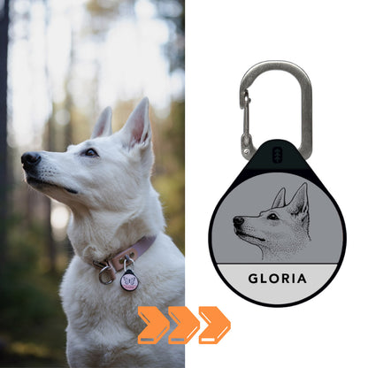 Instant Portrait - Silent Dog ID Tag