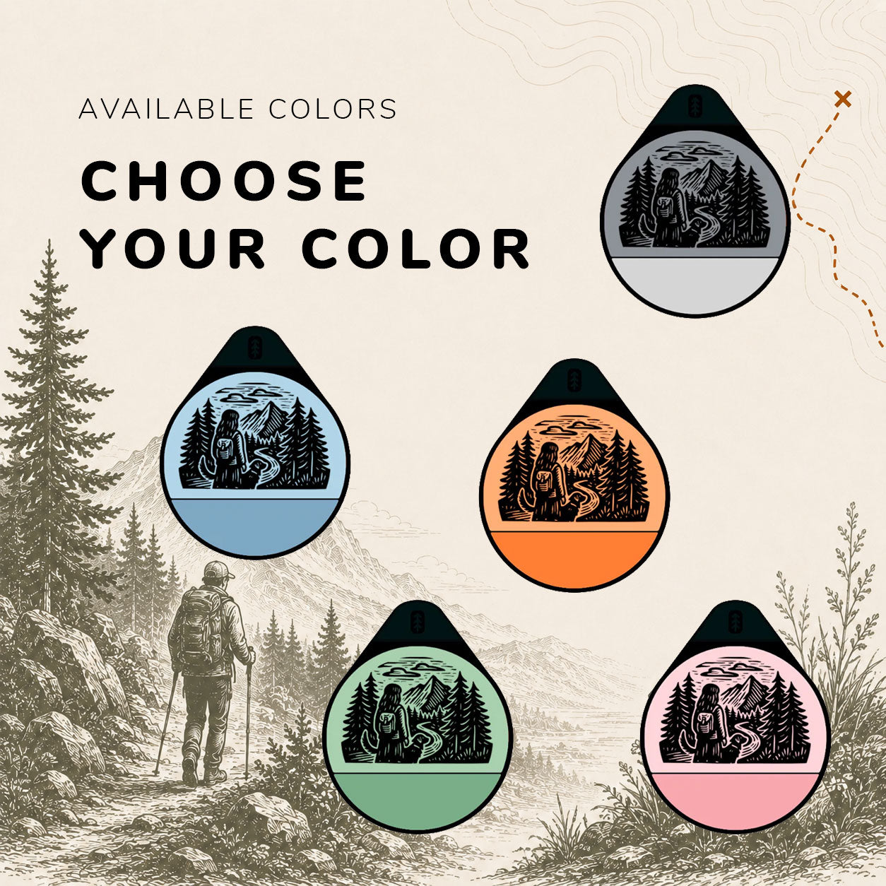Hike More - Silent Dog ID Tag