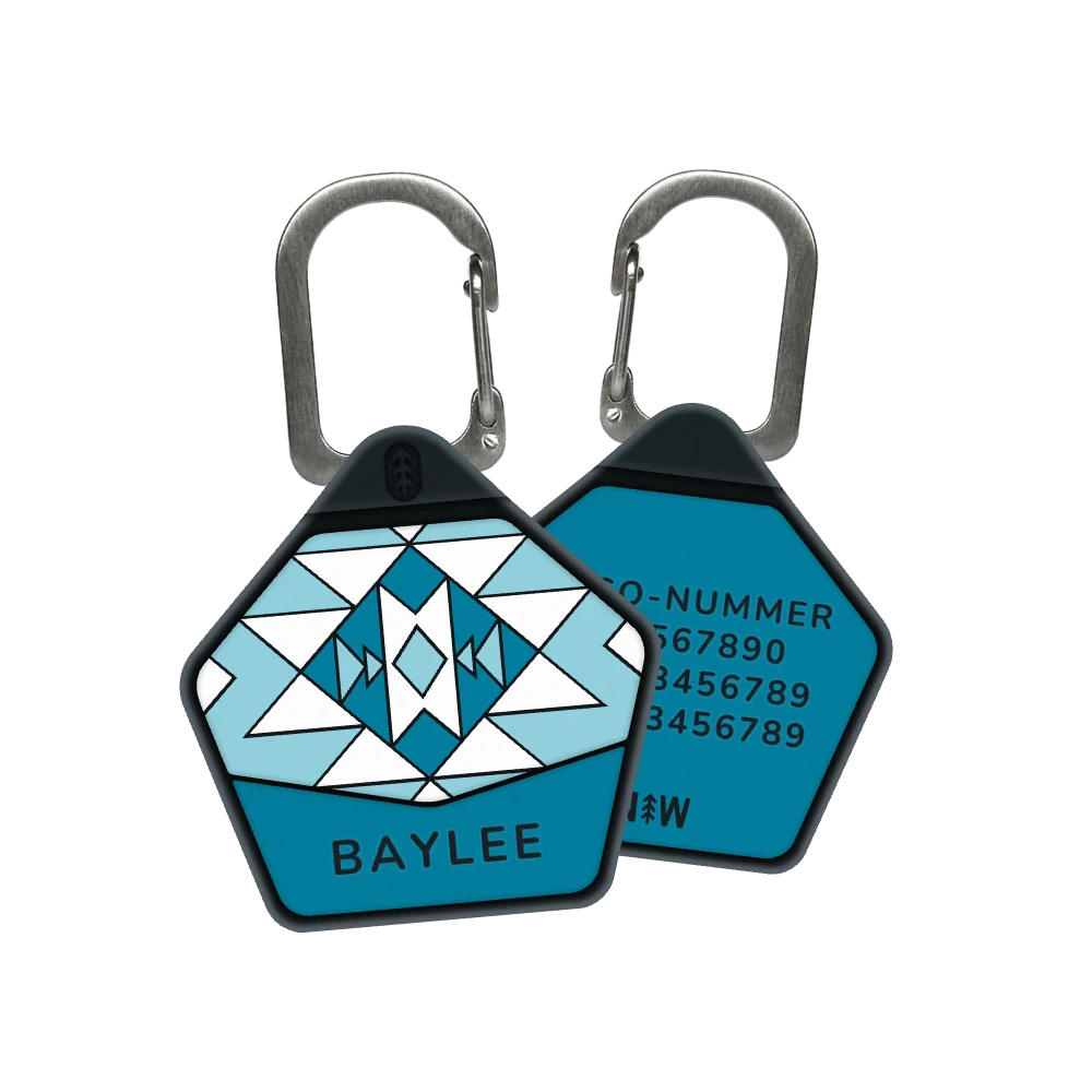 Aztec Hundemarke in Scuba Blue