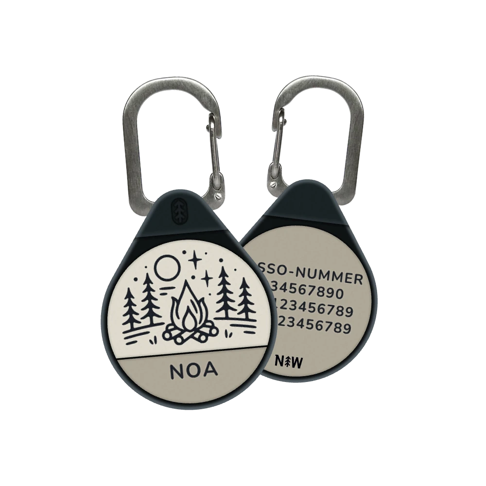 Campfire dog ID tag in Birch Beige