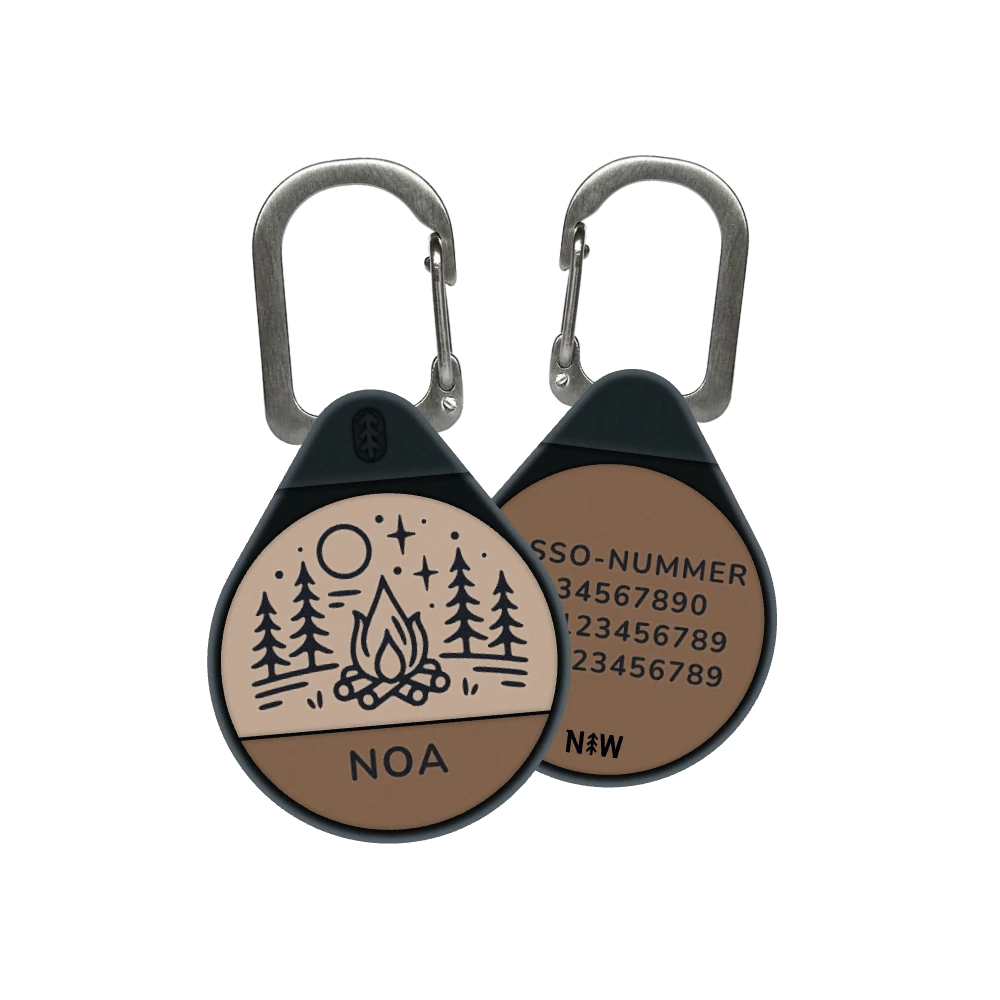 Campfire dog ID tag in Hazelnut Brown