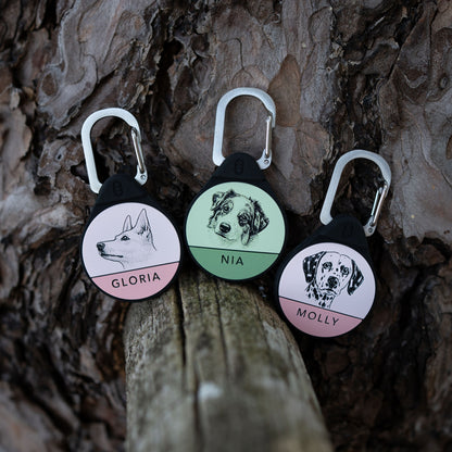 Instant Portrait - Silent Dog ID Tag