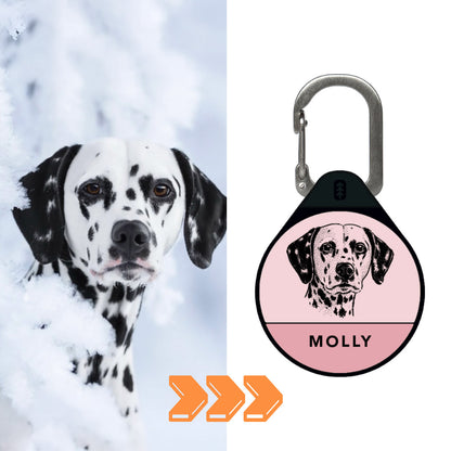 Instant Portrait - Silent Dog ID Tag