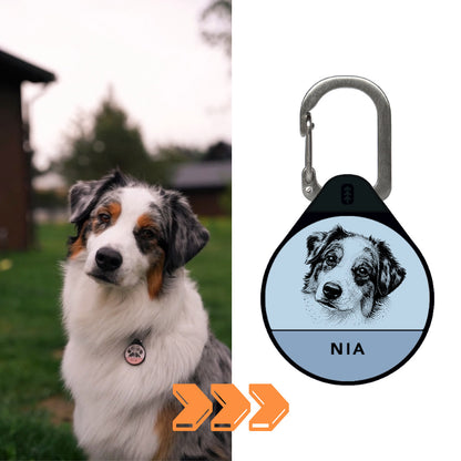 Instant Portrait - Silent Dog ID Tag